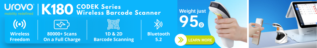 K180 Barcode Scanner Supply network Web Banner